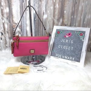 Dooney & Bourke Tech Top Zip Pouch Hot Pink